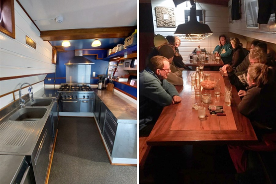 Schip Johanna Engelina keuken en dagverblijf