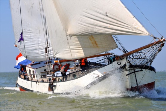 Mit Plattbodenschiff auf dem IJsselmeer
