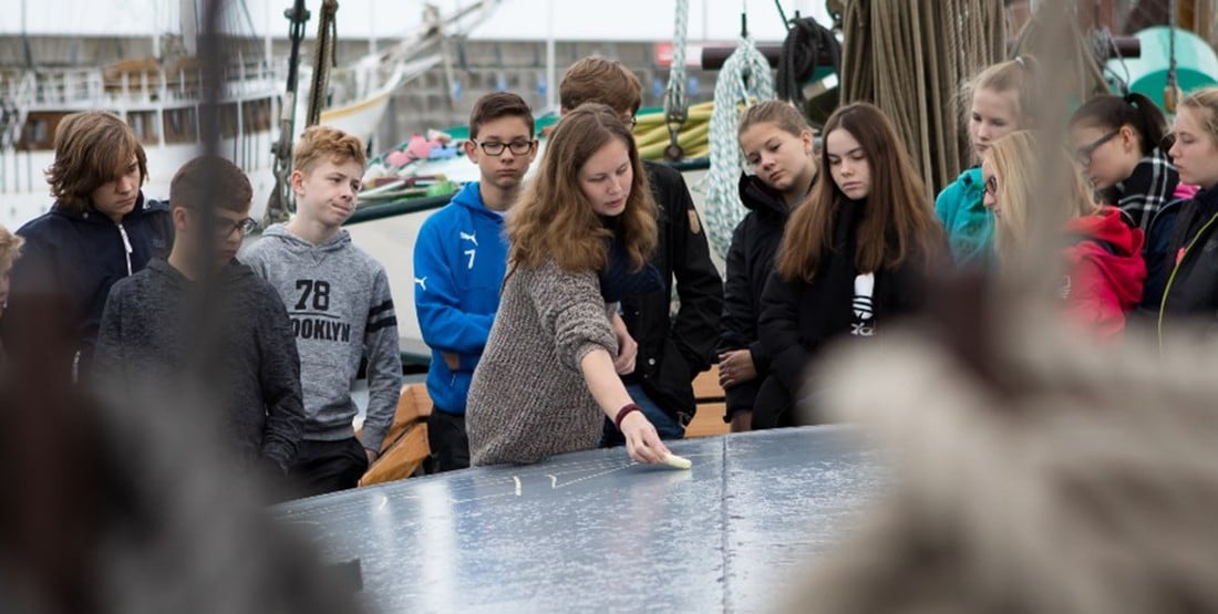Was macht eine Klasse während einer Projektwoche auf einem Segelschiff?